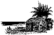 Drawing of a grass house.
