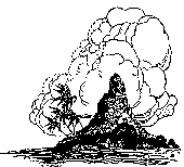 Drawing of volcano.