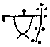 Petroglyph man holding branch.